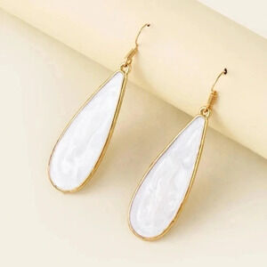 WHITE Drop Earrings
